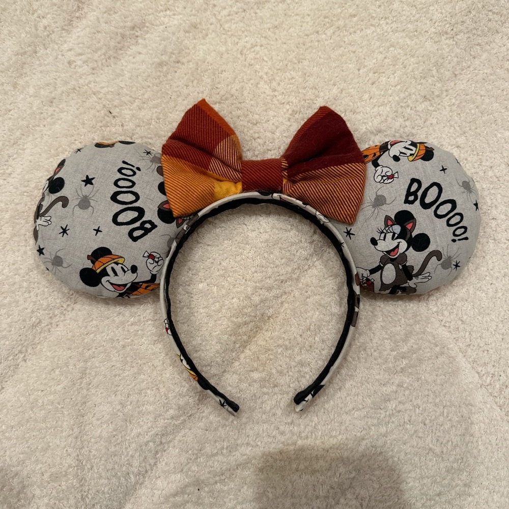 Disney Mickey Mouse Halloween Ears Headband - Handmade